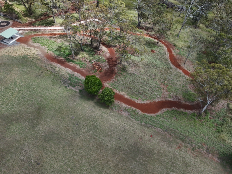 Completed mountain bike track loop